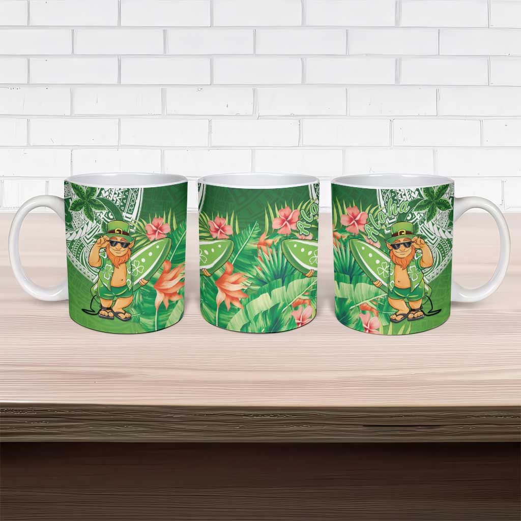 Aloha Hawaii St Patrick's Day Ceramic Mug Polynesian Style
