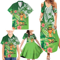 Aloha Hawaii St Patrick's Day Family Matching Summer Maxi Dress and Hawaiian Shirt Polynesian Style LT05 - Polynesian Pride