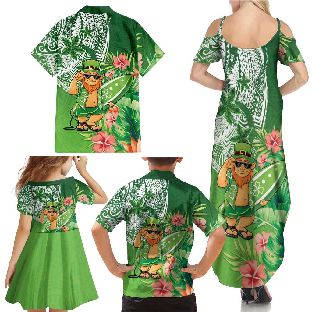 Aloha Hawaii St Patrick's Day Family Matching Summer Maxi Dress and Hawaiian Shirt Polynesian Style LT05 - Polynesian Pride