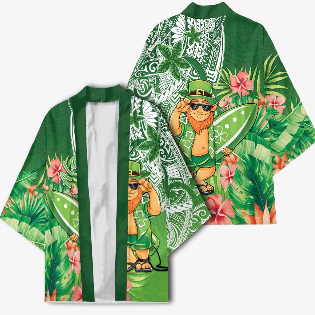 Aloha Hawaii St Patrick's Day Kimono Polynesian Style