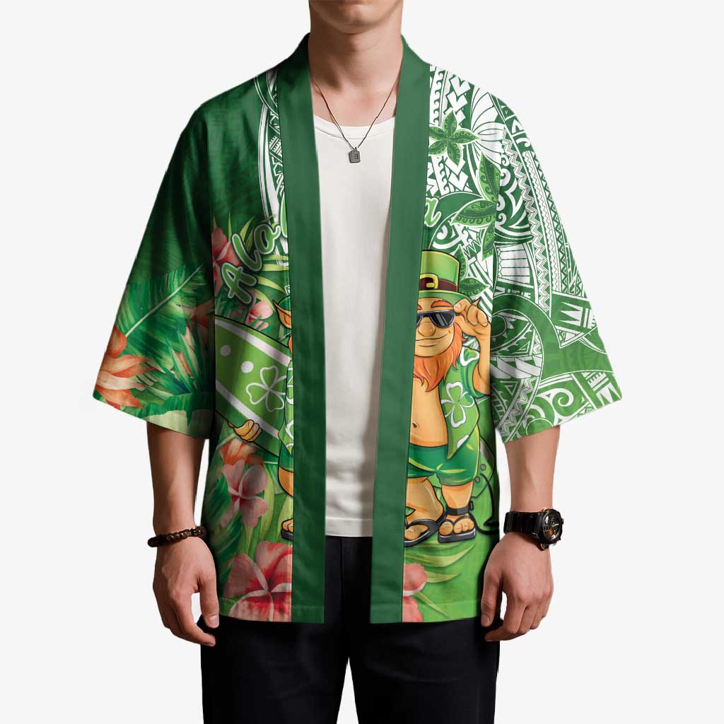 Aloha Hawaii St Patrick's Day Kimono Polynesian Style