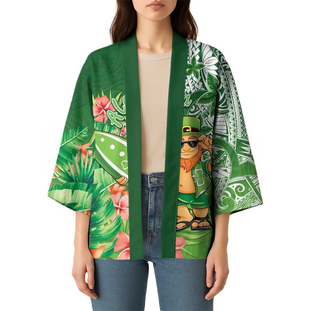 Aloha Hawaii St Patrick's Day Kimono Polynesian Style