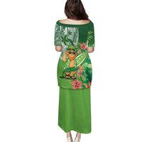 Aloha Hawaii St Patrick's Day Puletasi Polynesian Style