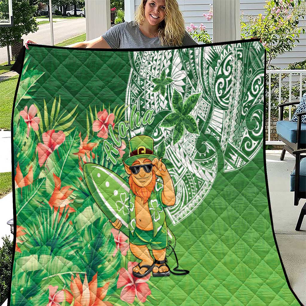 Aloha Hawaii St Patrick's Day Quilt Polynesian Style LT05 Green - Polynesian Pride