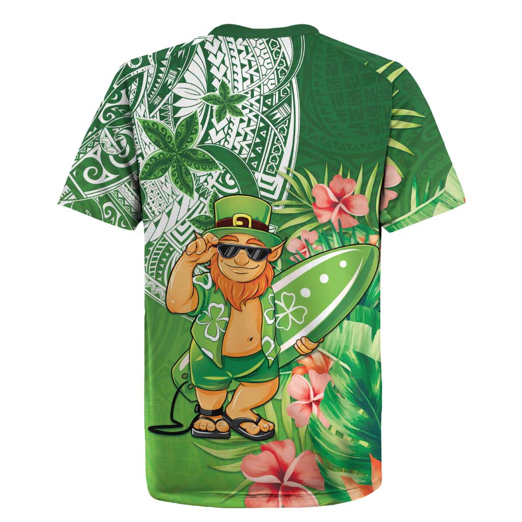 Aloha Hawaii St Patrick's Day Rugby Jersey Polynesian Style