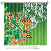 Aloha Hawaii St Patrick's Day Shower Curtain Polynesian Style