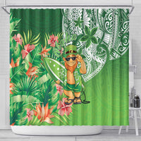 Aloha Hawaii St Patrick's Day Shower Curtain Polynesian Style