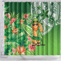 Aloha Hawaii St Patrick's Day Shower Curtain Polynesian Style