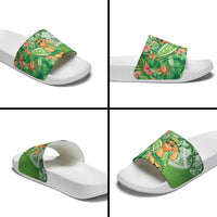 Aloha Hawaii St Patrick's Day Slide Sandals Polynesian Style