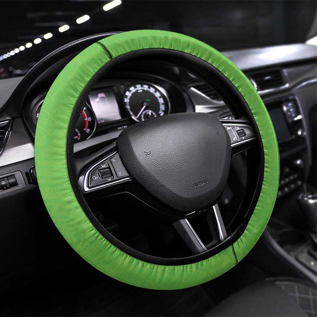 Aloha Hawaii St Patrick's Day Steering Wheel Cover Polynesian Style