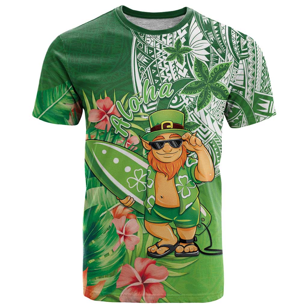 Aloha Hawaii St Patrick's Day T Shirt Polynesian Style