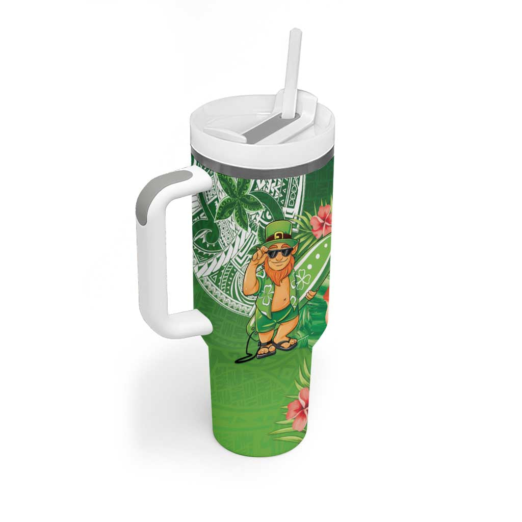 Aloha Hawaii St Patrick's Day Tumbler With Handle Polynesian Style LT05 - Polynesian Pride