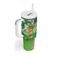 Aloha Hawaii St Patrick's Day Tumbler With Handle Polynesian Style LT05 - Polynesian Pride