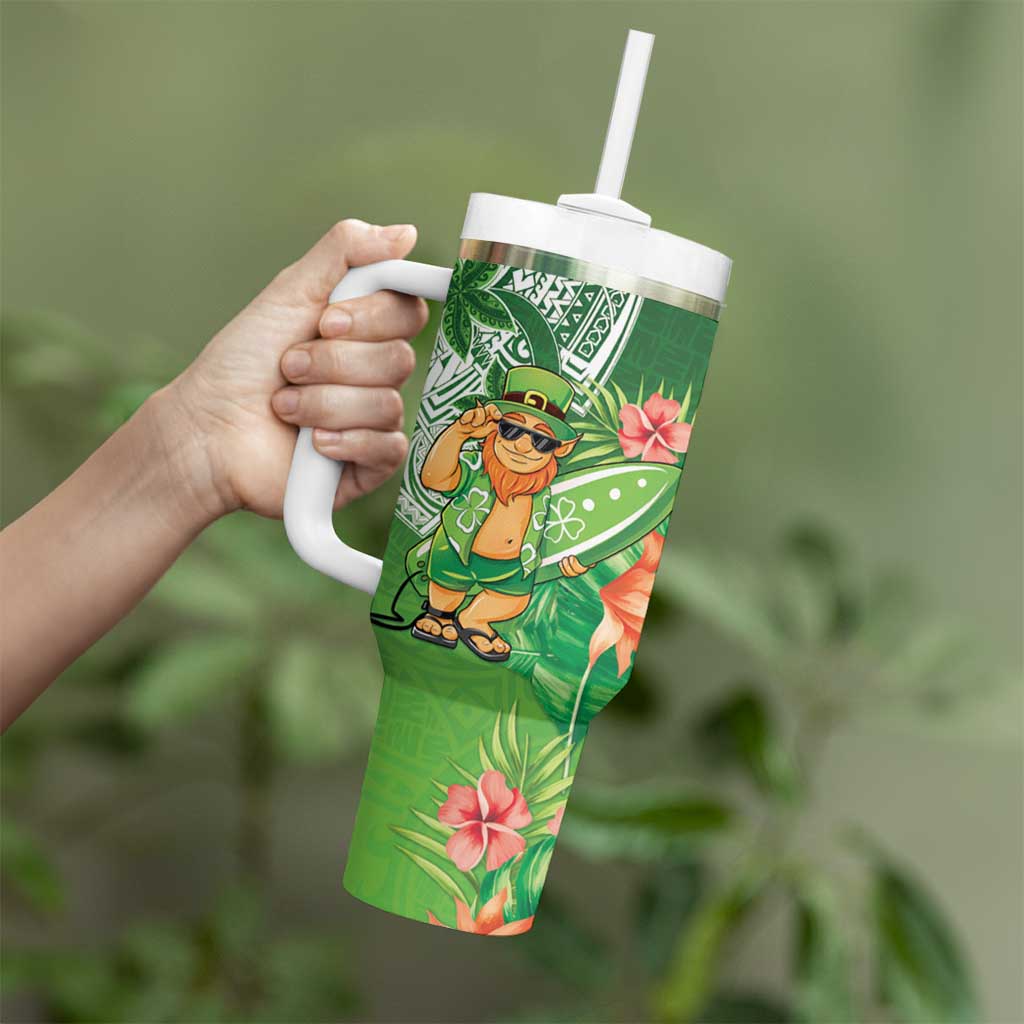 Aloha Hawaii St Patrick's Day Tumbler With Handle Polynesian Style LT05 - Polynesian Pride