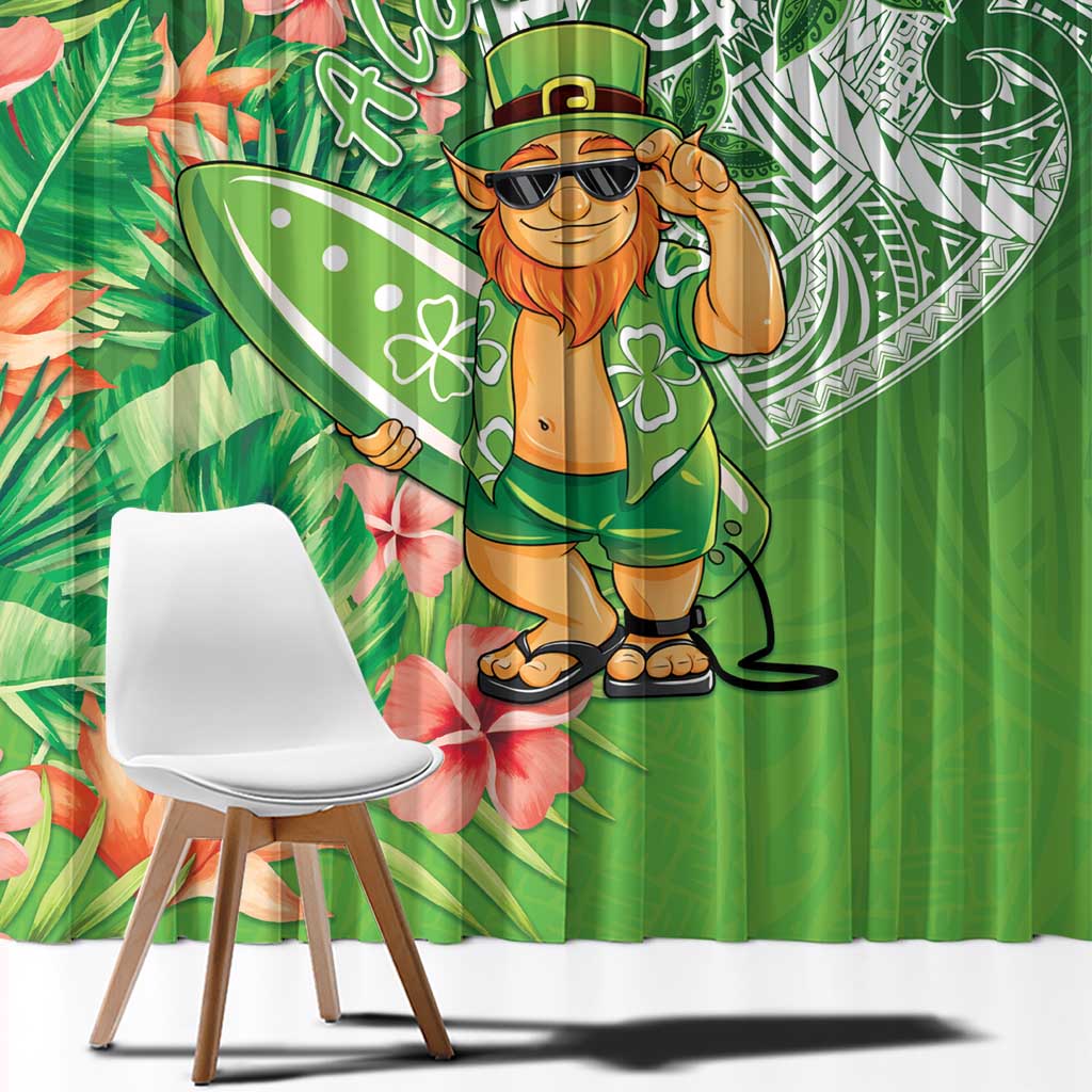 Aloha Hawaii St Patrick's Day Window Curtain Polynesian Style LT05 - Polynesian Pride