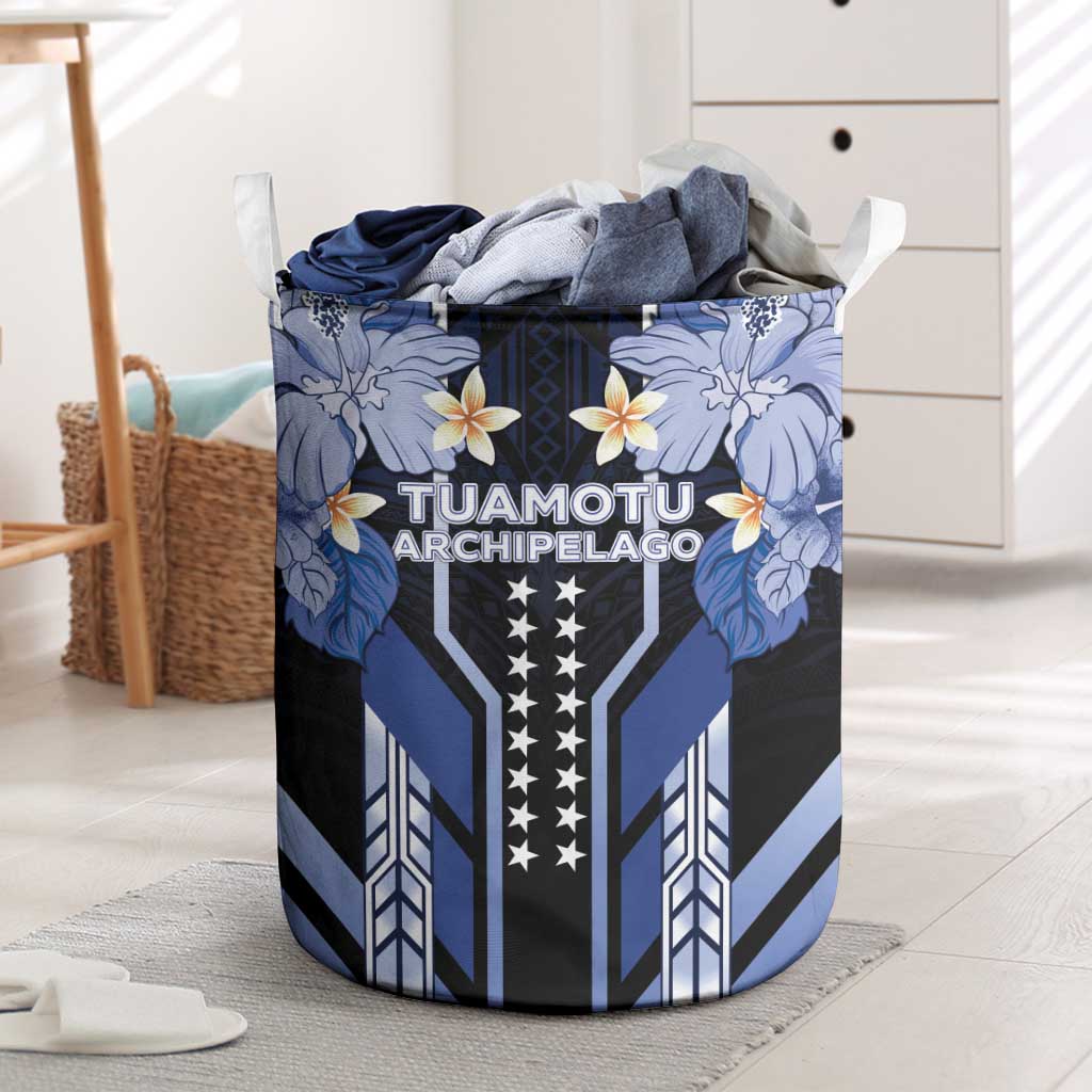 French Polynesia Tuamotu Archipelago Laundry Basket Polynesian Pattern Unique Style LT05 Navy - Polynesian Pride