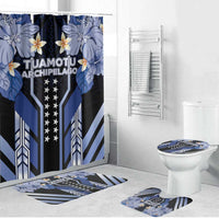 French Polynesia Tuamotu Archipelago Bathroom Set Polynesian Pattern Unique Style LT05 Bathroom Set (4 pcs) Navy - Polynesian Pride