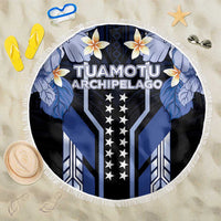 French Polynesia Tuamotu Archipelago Beach Blanket Polynesian Pattern Unique Style LT05 One Size 150cm Navy - Polynesian Pride