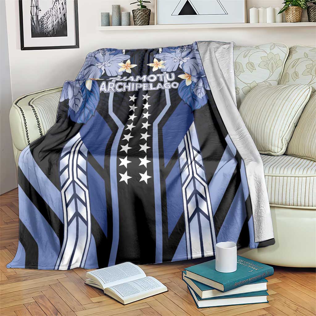 French Polynesia Tuamotu Archipelago Blanket Polynesian Pattern Unique Style LT05 Navy - Polynesian Pride