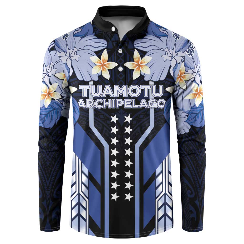 French Polynesia Tuamotu Archipelago Button Sweatshirt Polynesian Pattern Unique Style LT05 Navy - Polynesian Pride