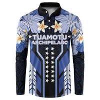 French Polynesia Tuamotu Archipelago Button Sweatshirt Polynesian Pattern Unique Style LT05 Navy - Polynesian Pride
