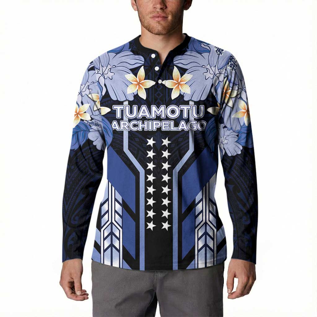 French Polynesia Tuamotu Archipelago Button Sweatshirt Polynesian Pattern Unique Style LT05 - Polynesian Pride