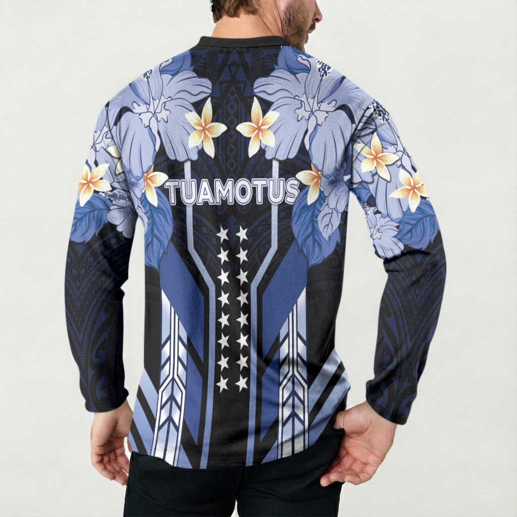 French Polynesia Tuamotu Archipelago Button Sweatshirt Polynesian Pattern Unique Style LT05 - Polynesian Pride