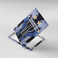 French Polynesia Tuamotu Archipelago Canvas Wall Art Polynesian Pattern Unique Style LT05 With Frame Navy - Polynesian Pride