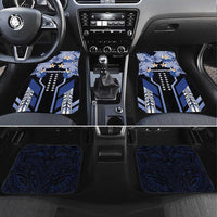 French Polynesia Tuamotu Archipelago Car Mats Polynesian Pattern Unique Style LT05 Set 4pcs Navy - Polynesian Pride