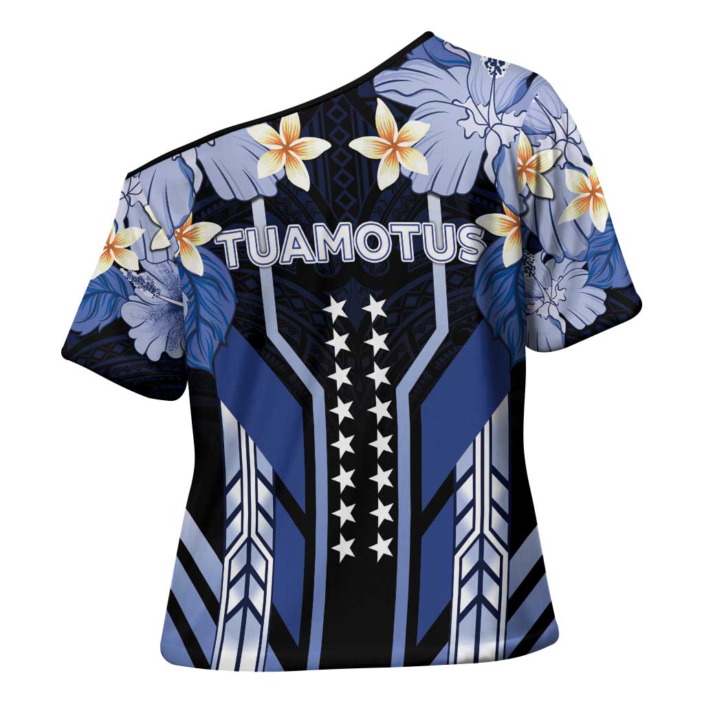 French Polynesia Tuamotu Archipelago Cross Shoulder Shirt Polynesian Pattern Unique Style LT05 - Polynesian Pride