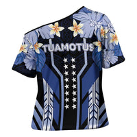 French Polynesia Tuamotu Archipelago Cross Shoulder Shirt Polynesian Pattern Unique Style LT05 - Polynesian Pride