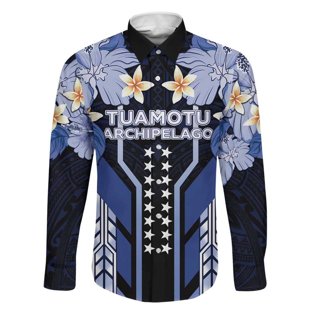 French Polynesia Tuamotu Archipelago Family Matching Tank Maxi Dress and Hawaiian Shirt Polynesian Pattern Unique Style LT05 Dad's Shirt - Long Sleeve Navy - Polynesian Pride