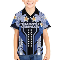 French Polynesia Tuamotu Archipelago Family Matching Tank Maxi Dress and Hawaiian Shirt Polynesian Pattern Unique Style LT05 Son's Shirt Navy - Polynesian Pride