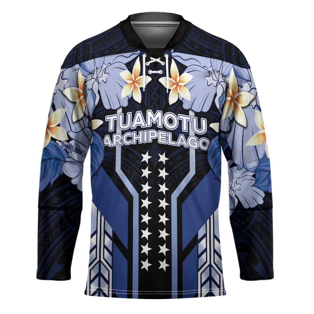French Polynesia Tuamotu Archipelago Hockey Jersey Polynesian Pattern Unique Style LT05 Unisex Navy - Polynesian Pride