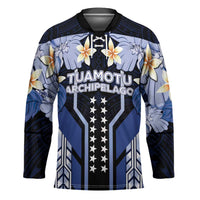 French Polynesia Tuamotu Archipelago Hockey Jersey Polynesian Pattern Unique Style LT05 Unisex Navy - Polynesian Pride