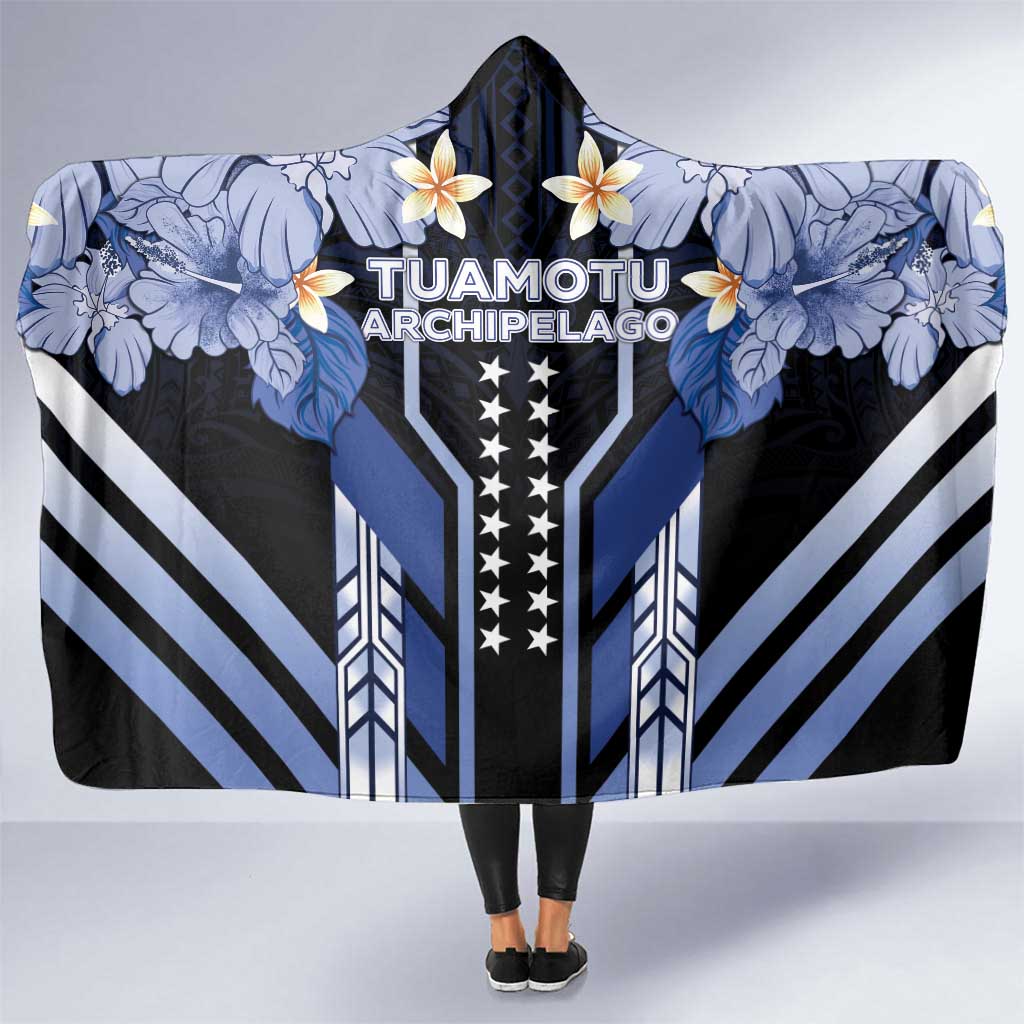 French Polynesia Tuamotu Archipelago Hooded Blanket Polynesian Pattern Unique Style LT05 One Size Navy - Polynesian Pride