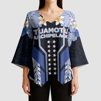 French Polynesia Tuamotu Archipelago Kimono Sleeve Blouse Polynesian Pattern Unique Style