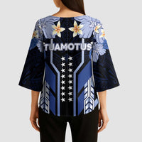 French Polynesia Tuamotu Archipelago Kimono Sleeve Blouse Polynesian Pattern Unique Style