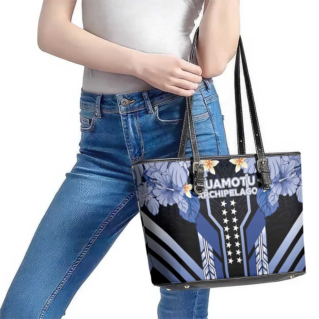 French Polynesia Tuamotu Archipelago Leather Tote Bag Polynesian Pattern Unique Style LT05 - Polynesian Pride