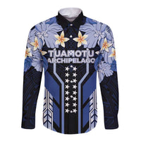 French Polynesia Tuamotu Archipelago Long Sleeve Button Shirt Polynesian Pattern Unique Style