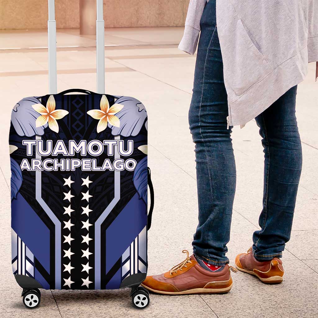 French Polynesia Tuamotu Archipelago Luggage Cover Polynesian Pattern Unique Style LT05 Navy - Polynesian Pride