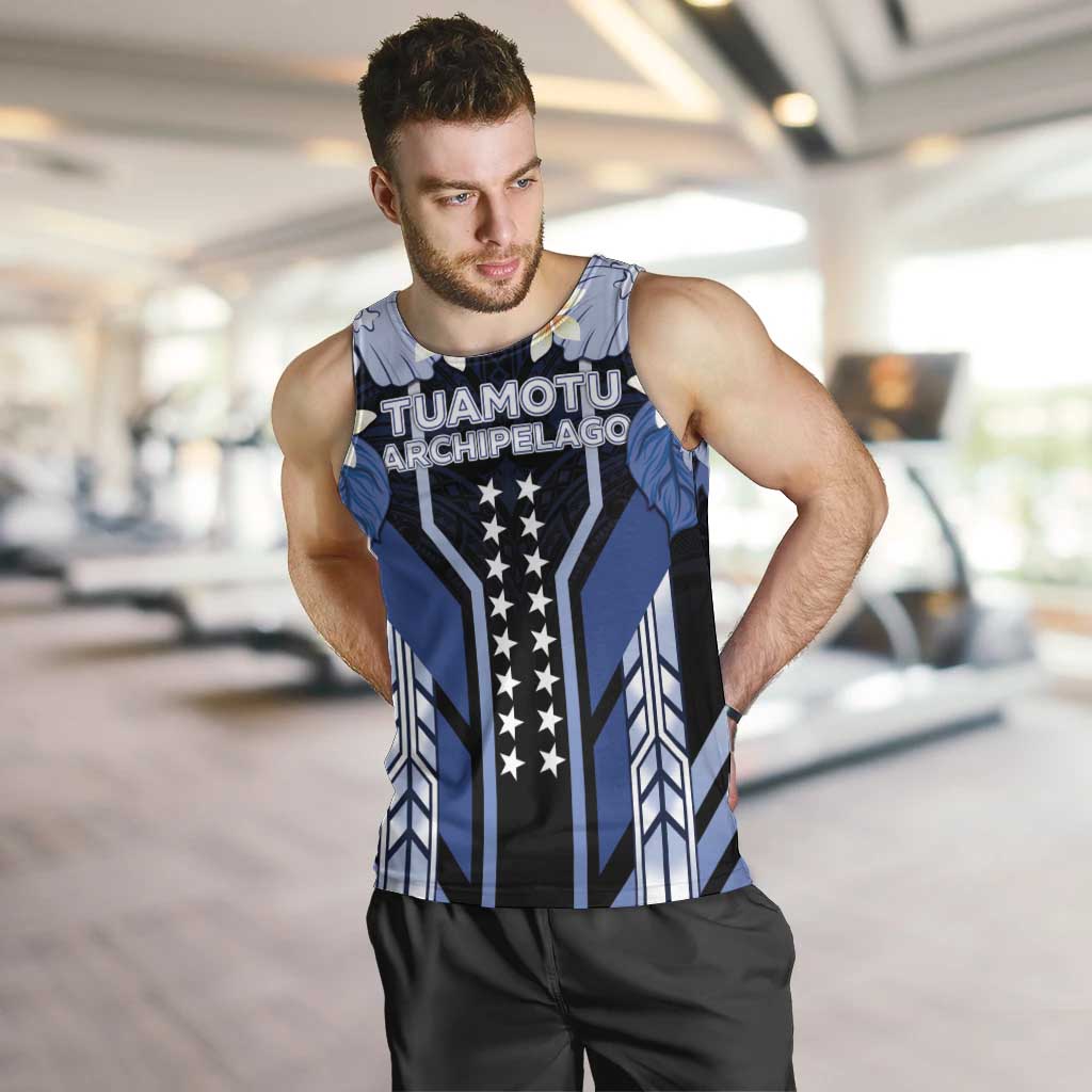 French Polynesia Tuamotu Archipelago Men Tank Top Polynesian Pattern Unique Style LT05 Navy - Polynesian Pride