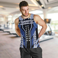 French Polynesia Tuamotu Archipelago Men Tank Top Polynesian Pattern Unique Style LT05 Navy - Polynesian Pride