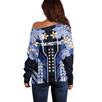 French Polynesia Tuamotu Archipelago Off Shoulder Sweater Polynesian Pattern Unique Style LT05 - Polynesian Pride