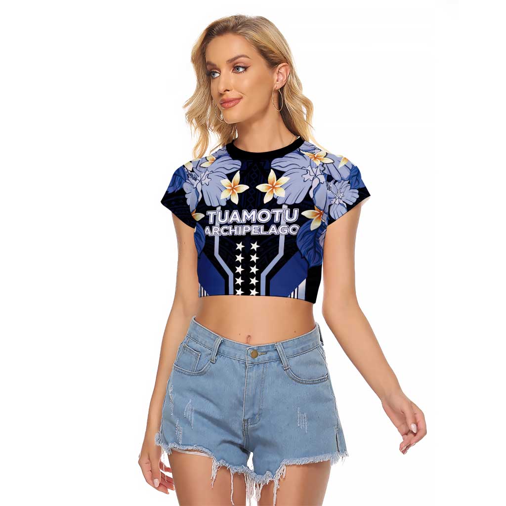 French Polynesia Tuamotu Archipelago Raglan Cropped T Shirt Polynesian Pattern Unique Style LT05 Female Navy - Polynesian Pride