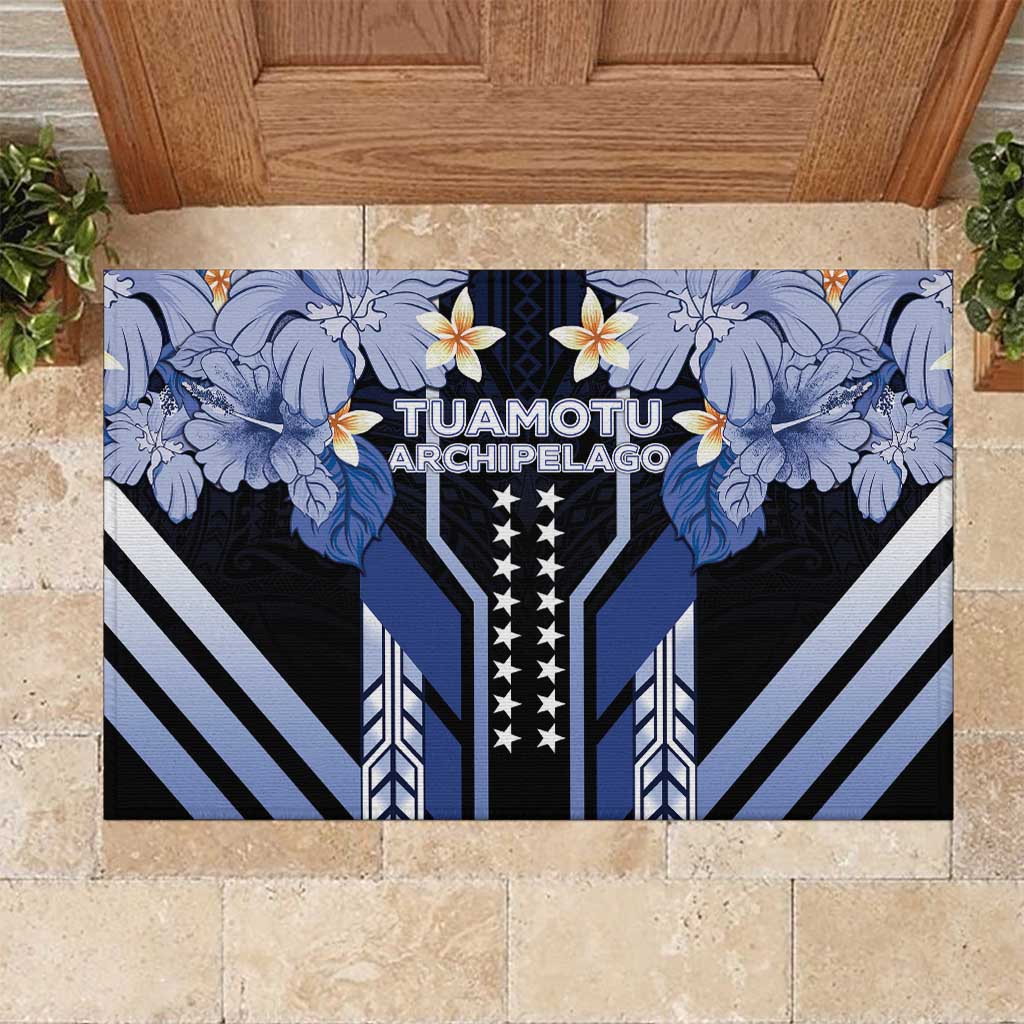 French Polynesia Tuamotu Archipelago Rubber Doormat Polynesian Pattern Unique Style