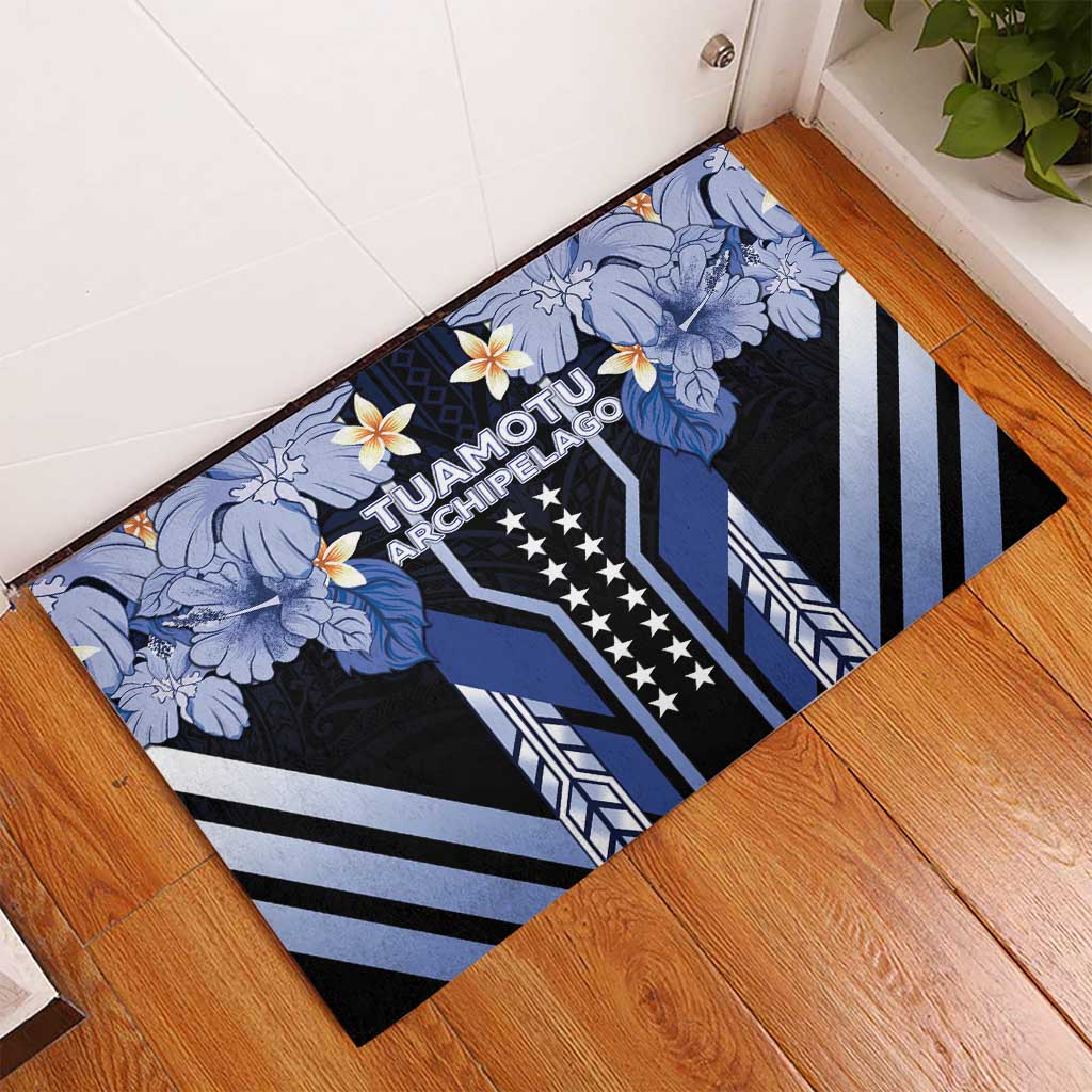 French Polynesia Tuamotu Archipelago Rubber Doormat Polynesian Pattern Unique Style
