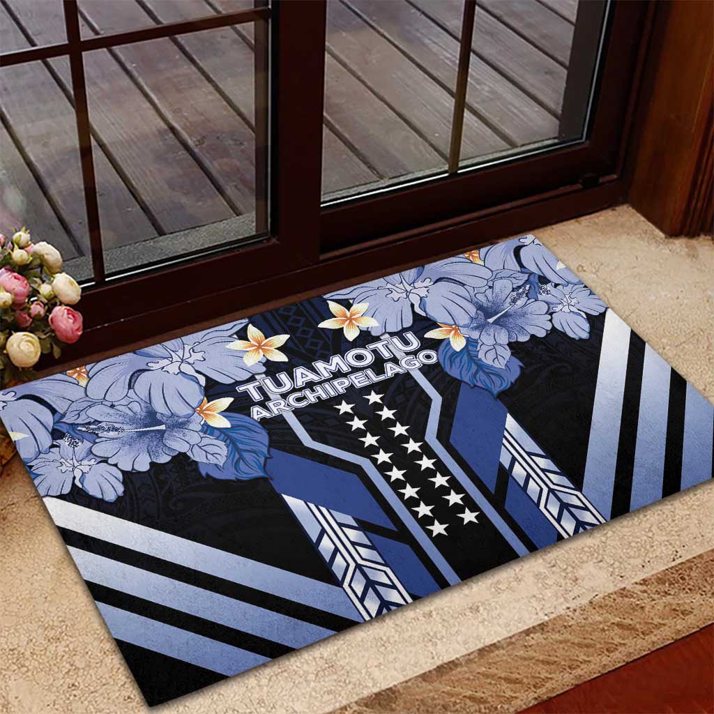 French Polynesia Tuamotu Archipelago Rubber Doormat Polynesian Pattern Unique Style