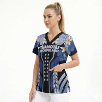 French Polynesia Tuamotu Archipelago Scrub Top Polynesian Pattern Unique Style