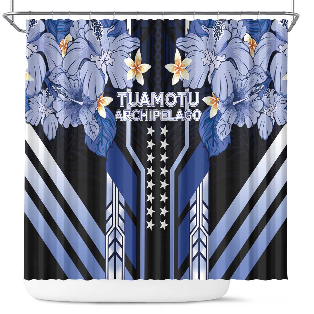 French Polynesia Tuamotu Archipelago Shower Curtain Polynesian Pattern Unique Style LT05 Navy - Polynesian Pride